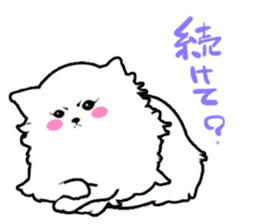 White Pomeranian sticker #471968