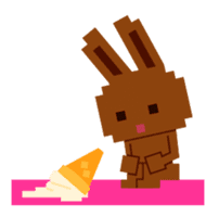 Chocolate Bunny Pulpy Summer sticker #474538