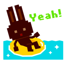 Chocolate Bunny Pulpy Summer sticker #474540