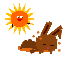 Chocolate Bunny Pulpy Summer sticker #474542