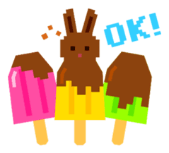 Chocolate Bunny Pulpy Summer sticker #474543