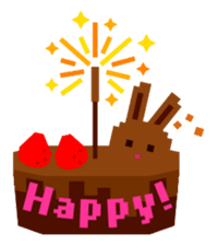 Chocolate Bunny Pulpy Summer sticker #474544