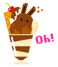 Chocolate Bunny Pulpy Summer sticker #474546