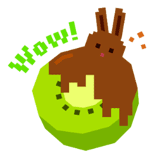 Chocolate Bunny Pulpy Summer sticker #474548