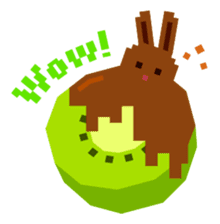 Chocolate Bunny Pulpy Summer sticker #474548