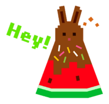 Chocolate Bunny Pulpy Summer sticker #474550