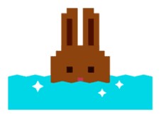 Chocolate Bunny Pulpy Summer sticker #474552