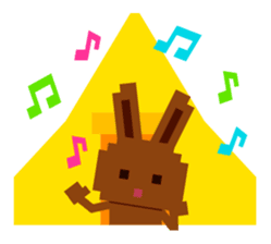 Chocolate Bunny Pulpy Summer sticker #474559