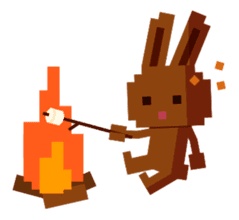 Chocolate Bunny Pulpy Summer sticker #474561