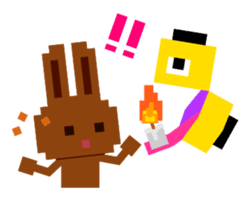 Chocolate Bunny Pulpy Summer sticker #474562