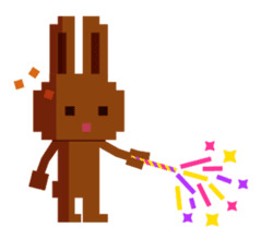 Chocolate Bunny Pulpy Summer sticker #474563