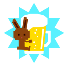 Chocolate Bunny Pulpy Summer sticker #474567