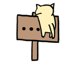 cat with signboard sticker #474991