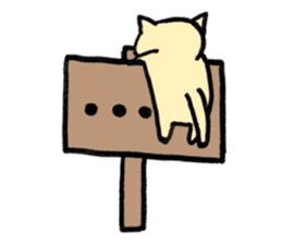cat with signboard sticker #474991