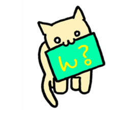 cat with signboard sticker #475005