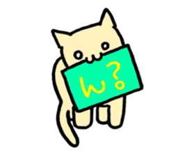 cat with signboard sticker #475005