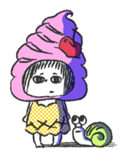 ice cream girl sticker #476015