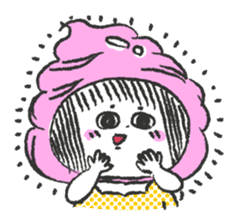 ice cream girl sticker #476016