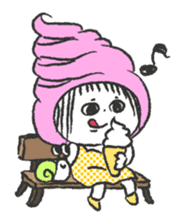 ice cream girl sticker #476022
