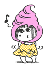 ice cream girl sticker #476027