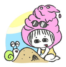 ice cream girl sticker #476030