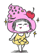 ice cream girl sticker #476041