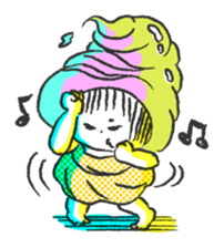 ice cream girl sticker #476043