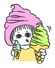 ice cream girl sticker #476048