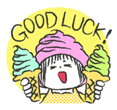 ice cream girl sticker #476053