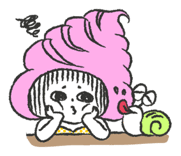 ice cream girl sticker #476054
