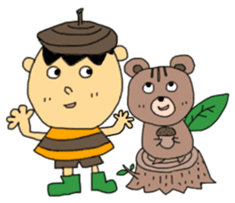Donguribouya&Leaf squirrel sticker #477807
