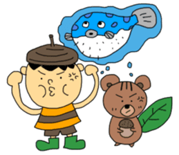 Donguribouya&Leaf squirrel sticker #477808