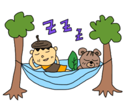 Donguribouya&Leaf squirrel sticker #477813