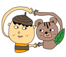 Donguribouya&Leaf squirrel sticker #477815