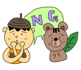 Donguribouya&Leaf squirrel sticker #477820