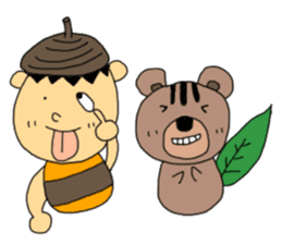 Donguribouya&Leaf squirrel sticker #477822