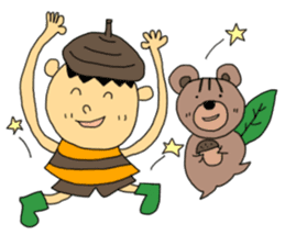 Donguribouya&Leaf squirrel sticker #477823