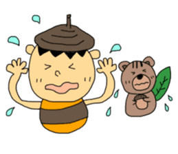 Donguribouya&Leaf squirrel sticker #477824