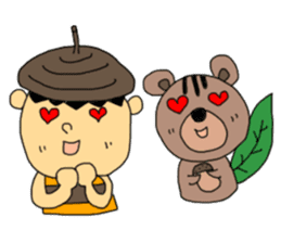 Donguribouya&Leaf squirrel sticker #477825