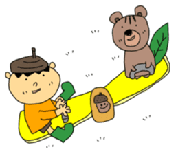 Donguribouya&Leaf squirrel sticker #477833