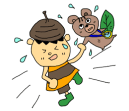 Donguribouya&Leaf squirrel sticker #477837