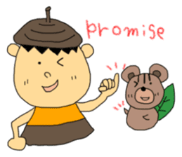 Donguribouya&Leaf squirrel sticker #477840