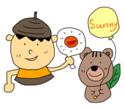 Donguribouya&Leaf squirrel sticker #477844