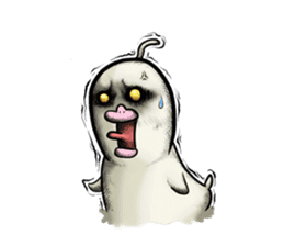 POCCURU&PIPIJI-Cute White Java sparrow- sticker #479691