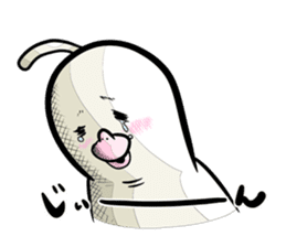 POCCURU&PIPIJI-Cute White Java sparrow- sticker #479692