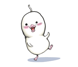 POCCURU&PIPIJI-Cute White Java sparrow- sticker #479707