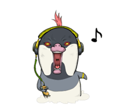 POCCURU&PIPIJI-Cute White Java sparrow- sticker #479714