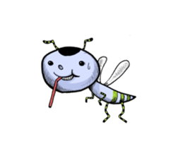 POCCURU&PIPIJI-Cute White Java sparrow- sticker #479721