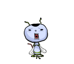 POCCURU&PIPIJI-Cute White Java sparrow- sticker #479722