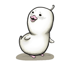 POCCURU&PIPIJI-Cute White Java sparrow- sticker #479726